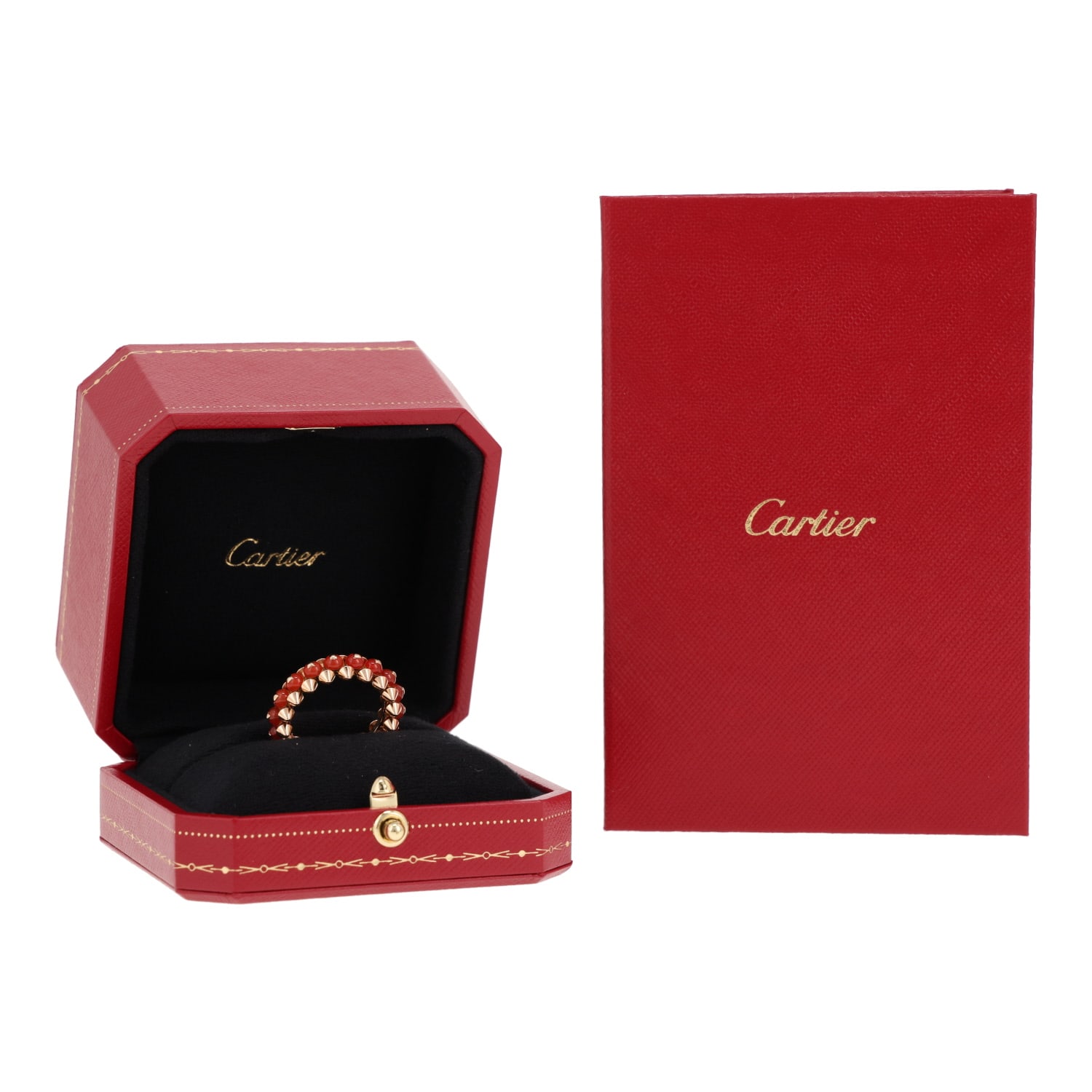 Cartier Clash de Cartier ring in rose gold and red agate — view 3