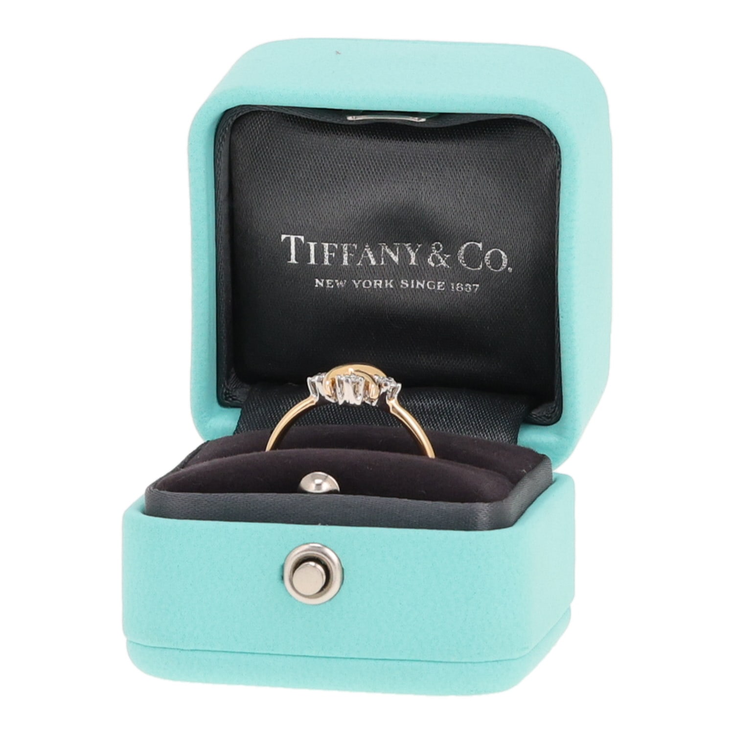 Tiffany & Co Sixteen Stones ring in yellow gold, platinum and diamonds — view 3