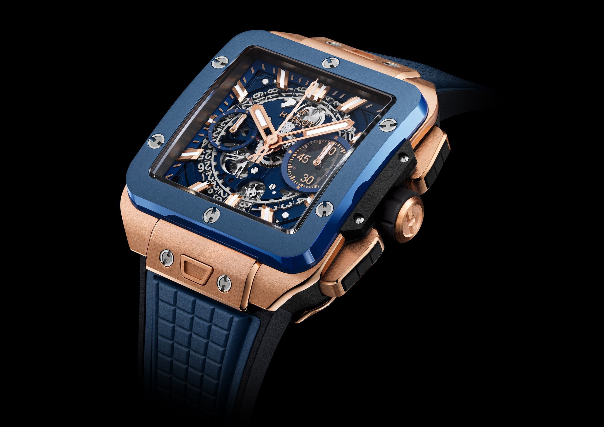 Square Bang Unico King Gold Blue Ceramic — view 2