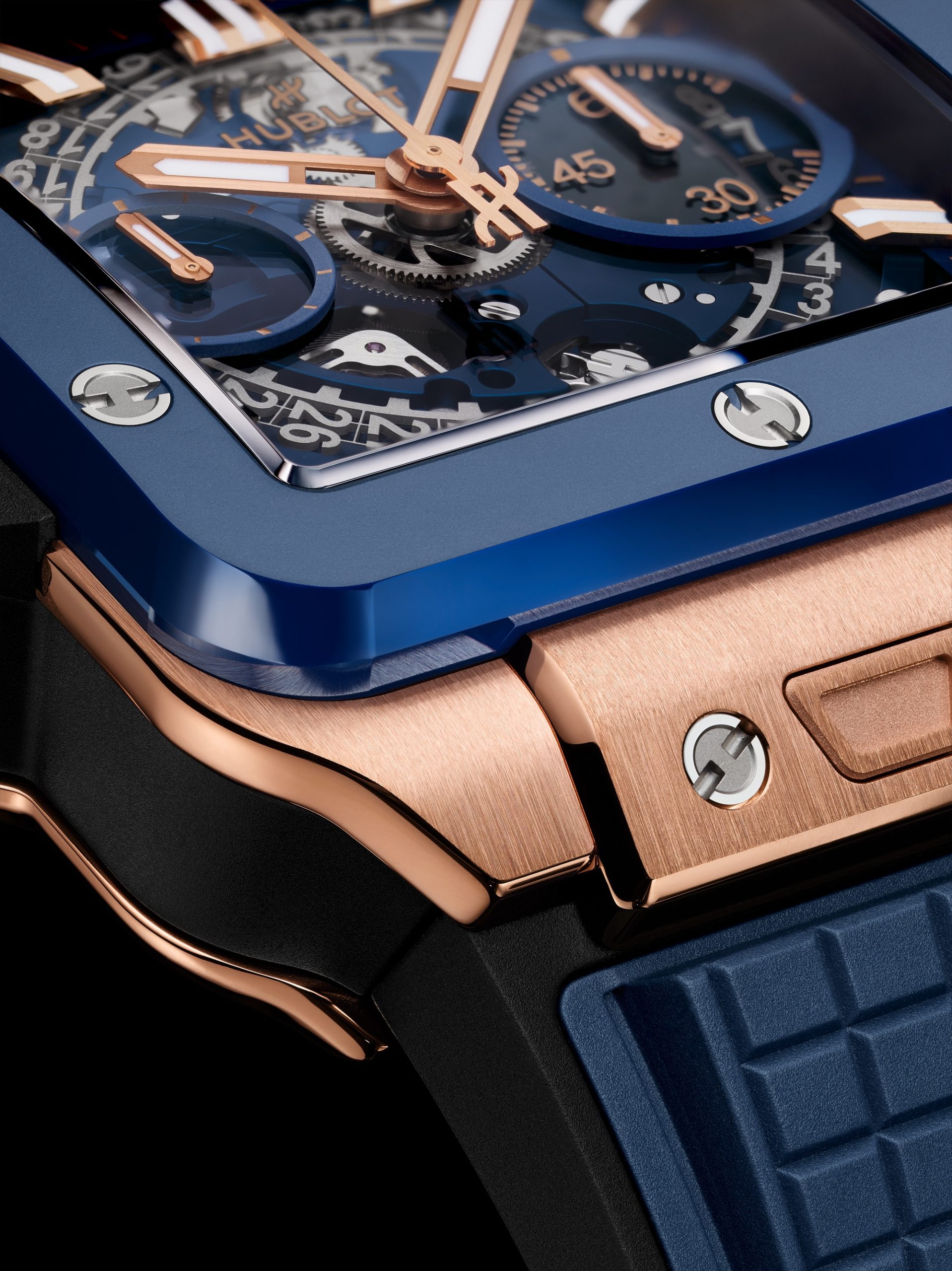 Square Bang Unico King Gold Blue Ceramic — view 3