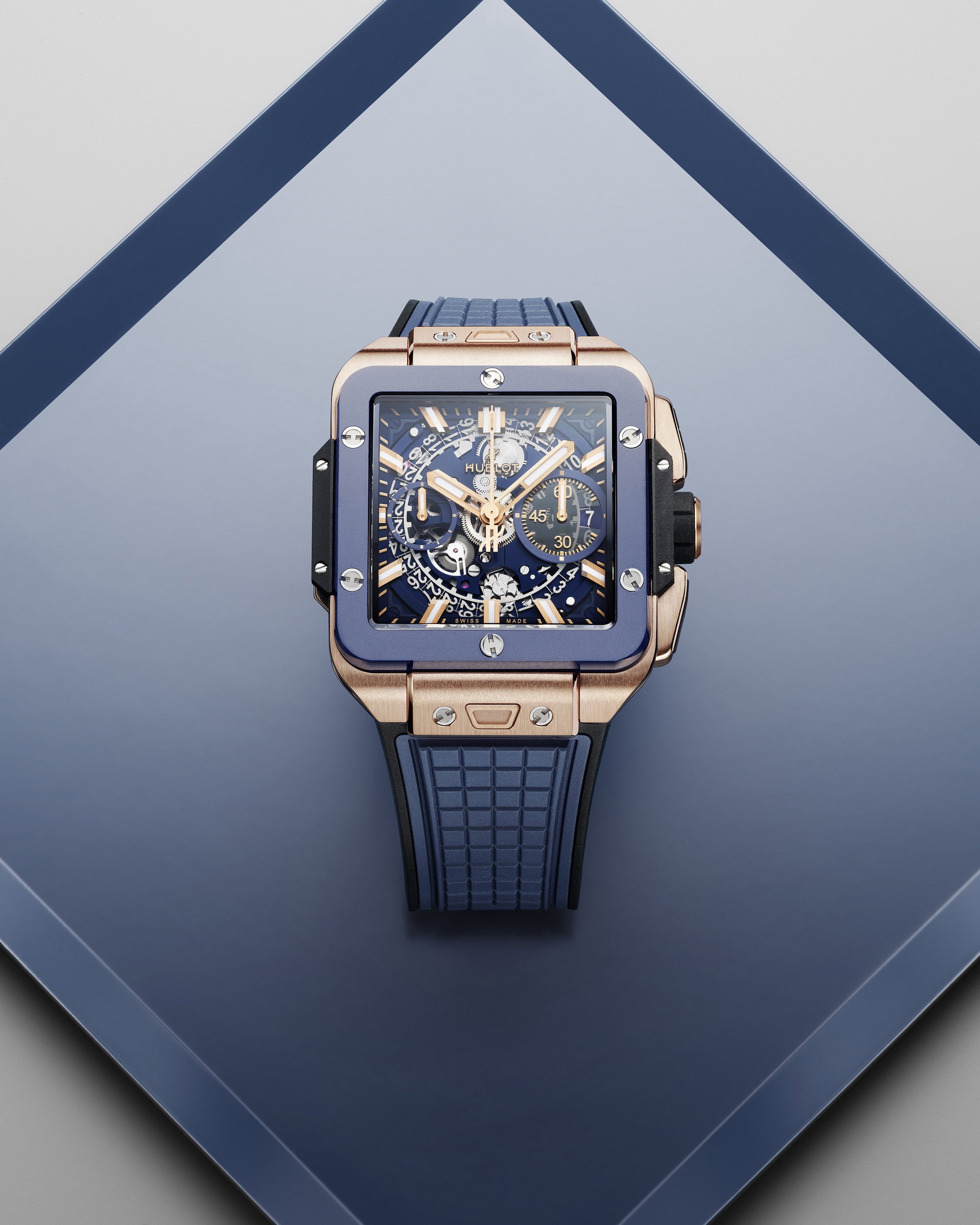 Square Bang Unico King Gold Blue Ceramic — view 5