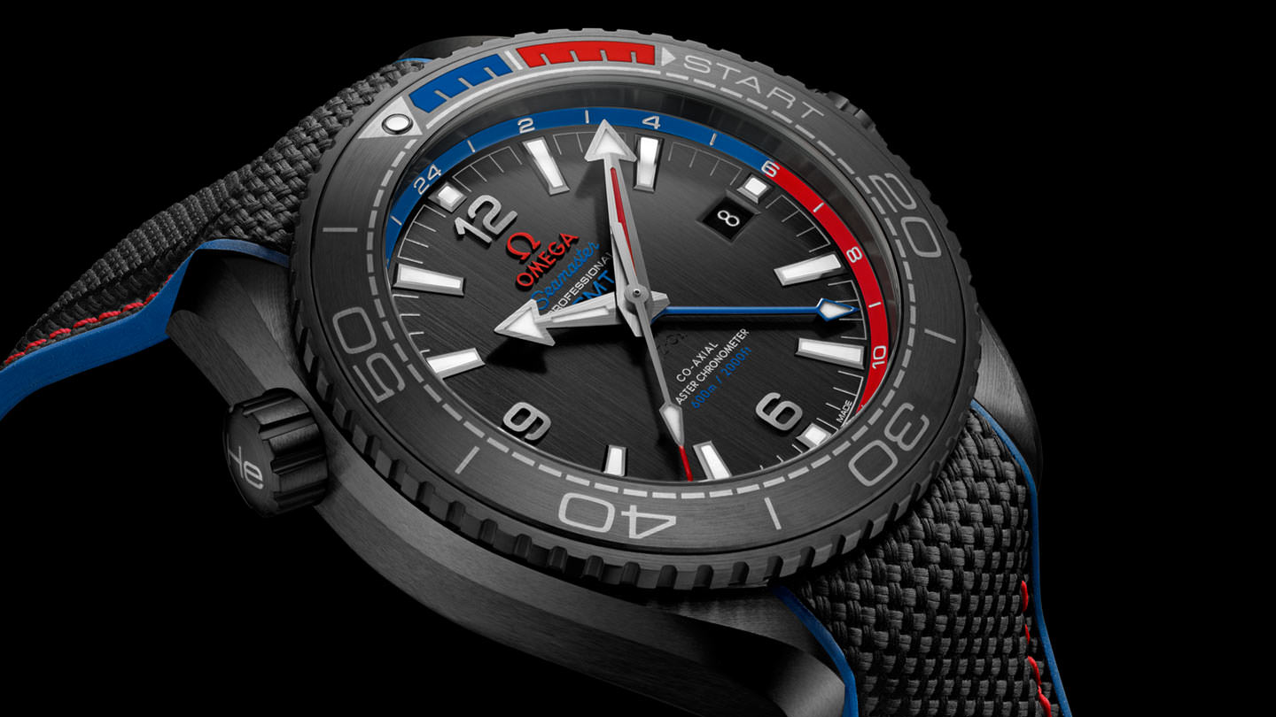 Seamaster Planet Ocean 600M Co-axial Master Chronometer GMT 45.5 mm "ETNZ" Deep Black — view 5