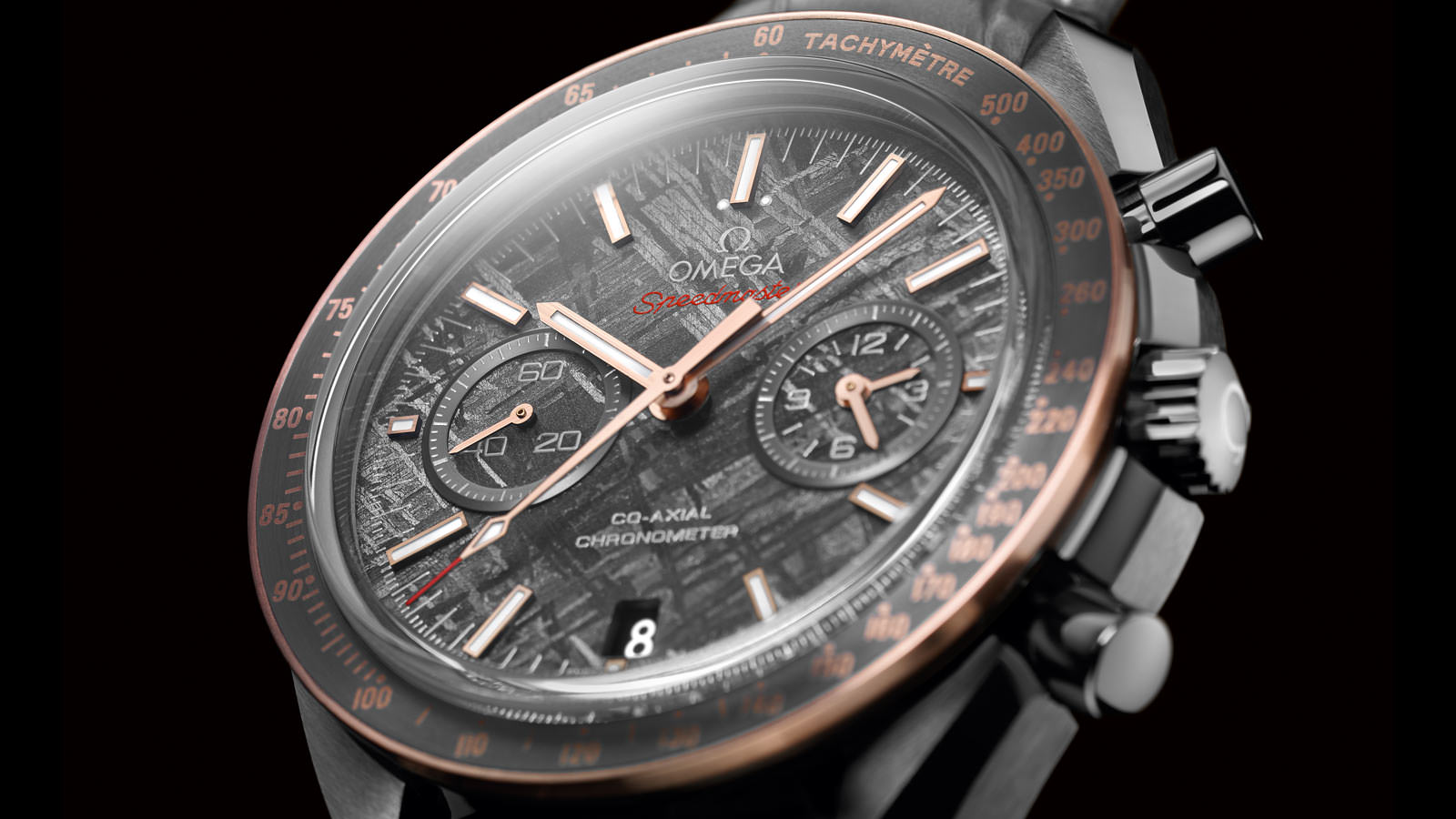 Speedmaster Dark Side of the Moon Co-Axial Chronometer Chronograph 44.25 mm Meteorite — view 4