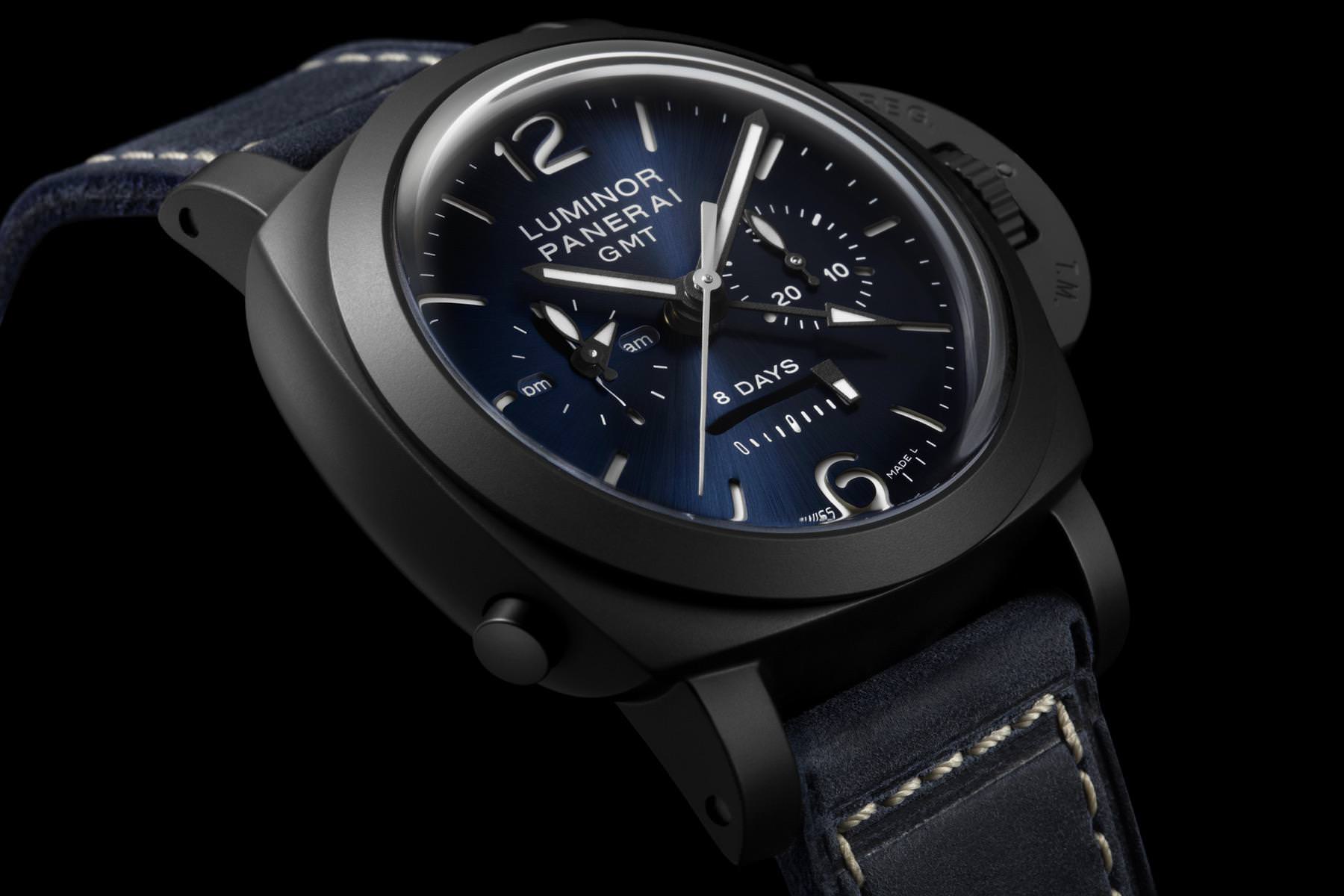 Luminor Chrono Monopulsante 8 Giorni GMT Blu Notte — view 2