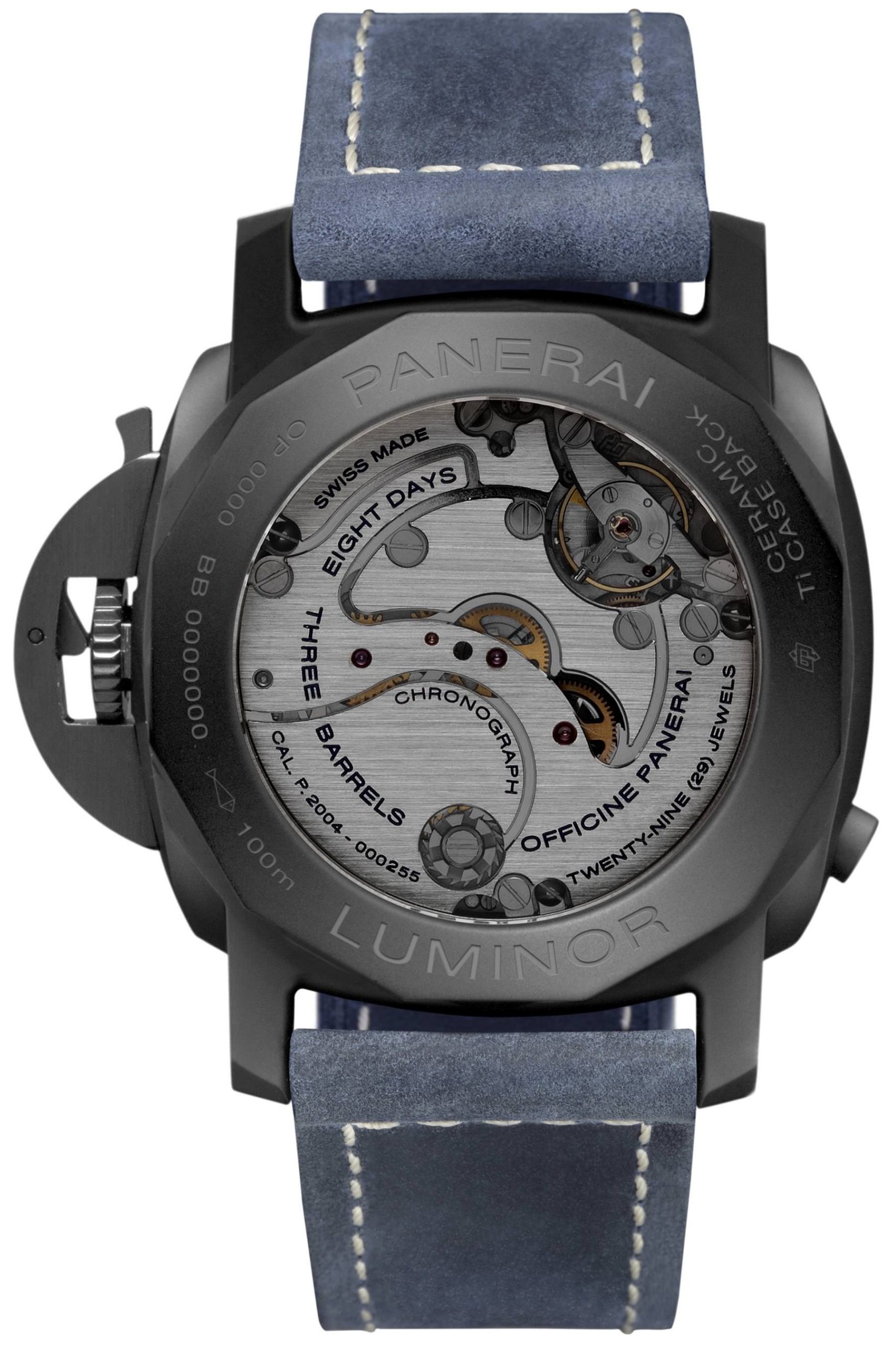 Luminor Chrono Monopulsante 8 Giorni GMT Blu Notte — view 4