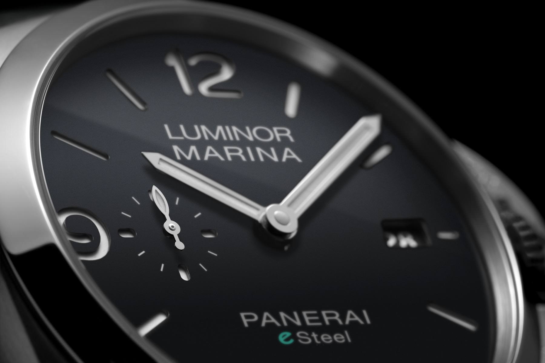 Luminor Marina eSteel Grigio Roccia — view 3