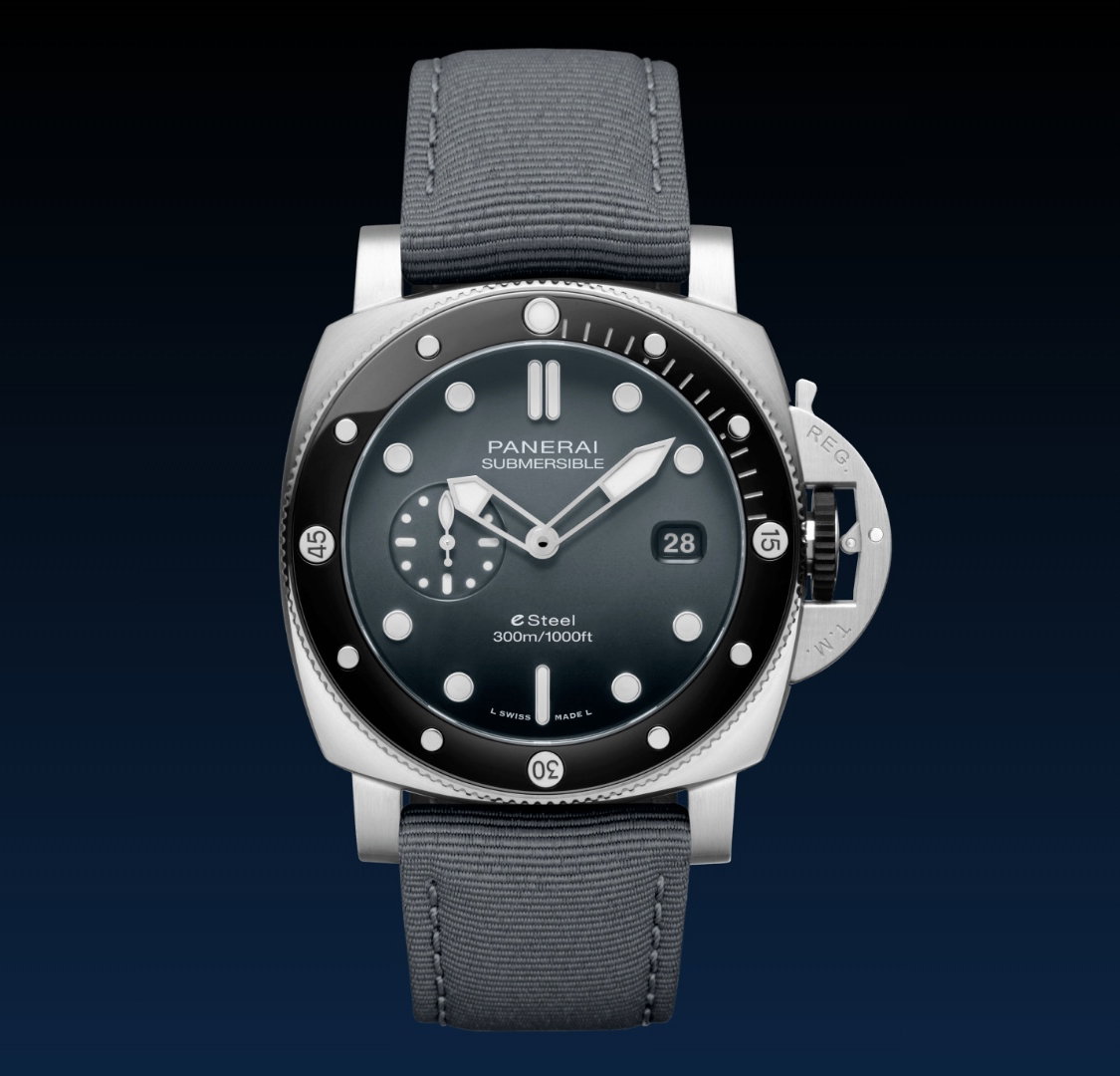 Submersible QuarantaQuattro eSteel Grigio Roccia — view 5
