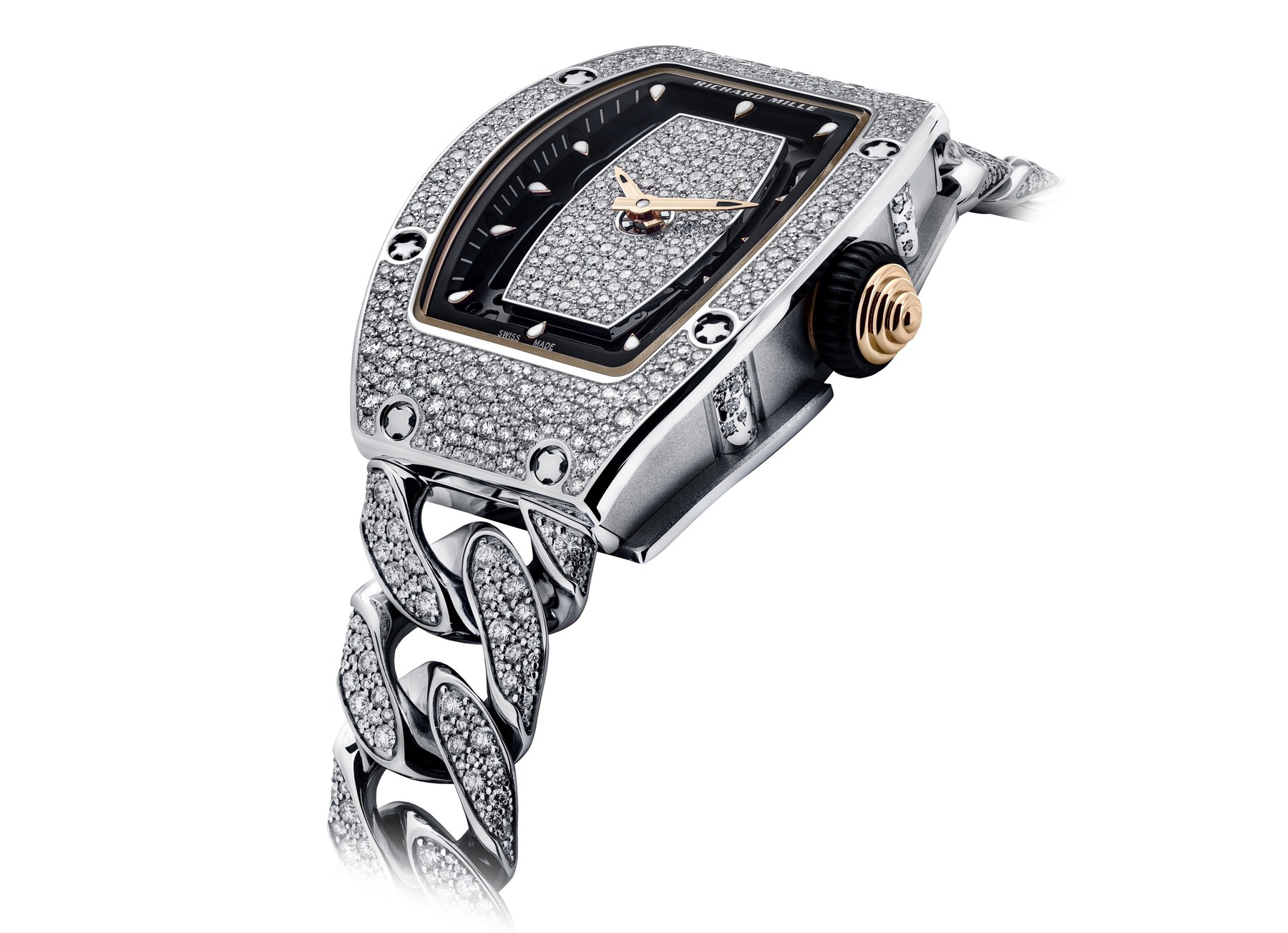RM 07-01 Automatic Winding White Gold Gourmette — view 3