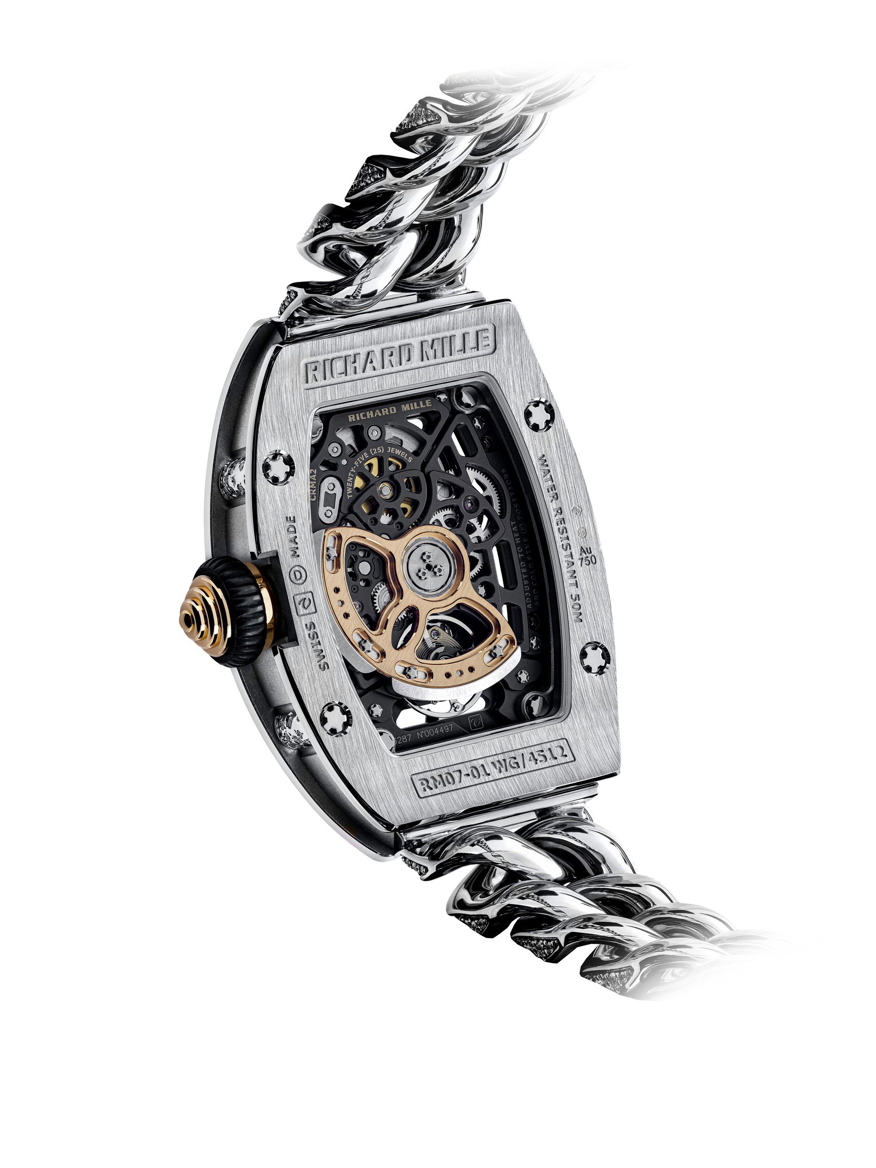 RM 07-01 Automatic Winding White Gold Gourmette — view 4