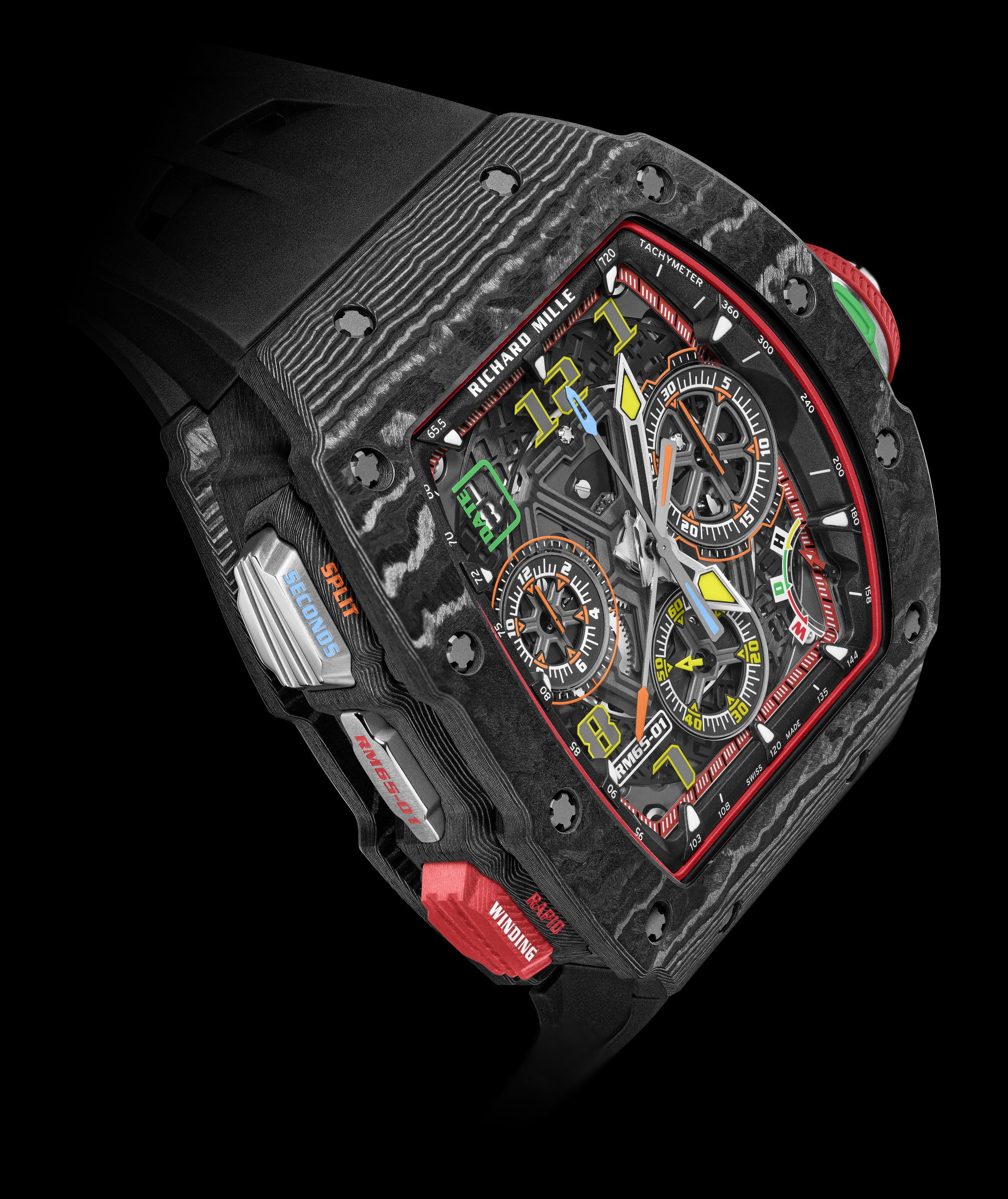 RM 65-01 Automatic Split-Seconds Chronograph Carbon TPT® — view 5