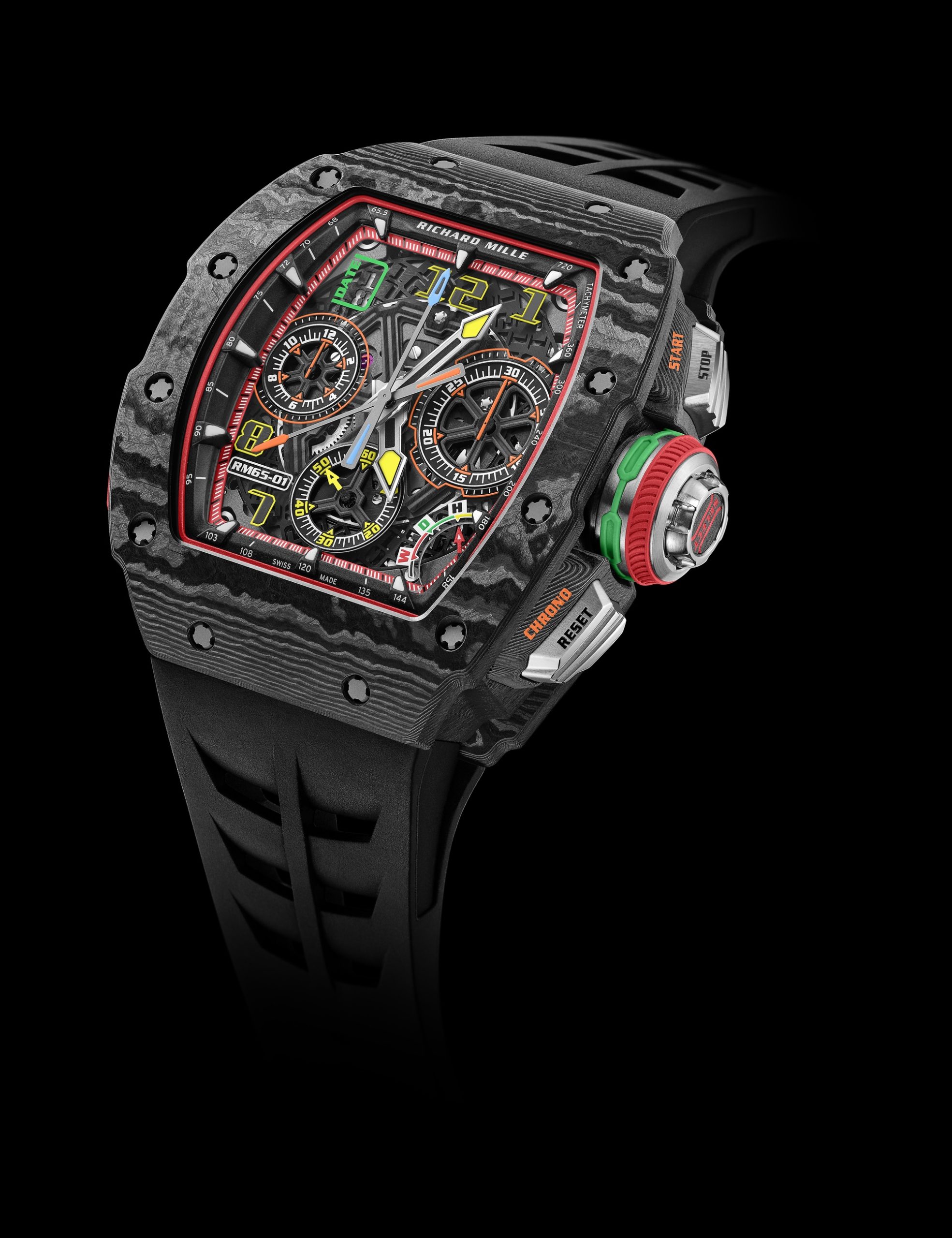RM 65-01 Automatic Split-Seconds Chronograph Carbon TPT® — view 9