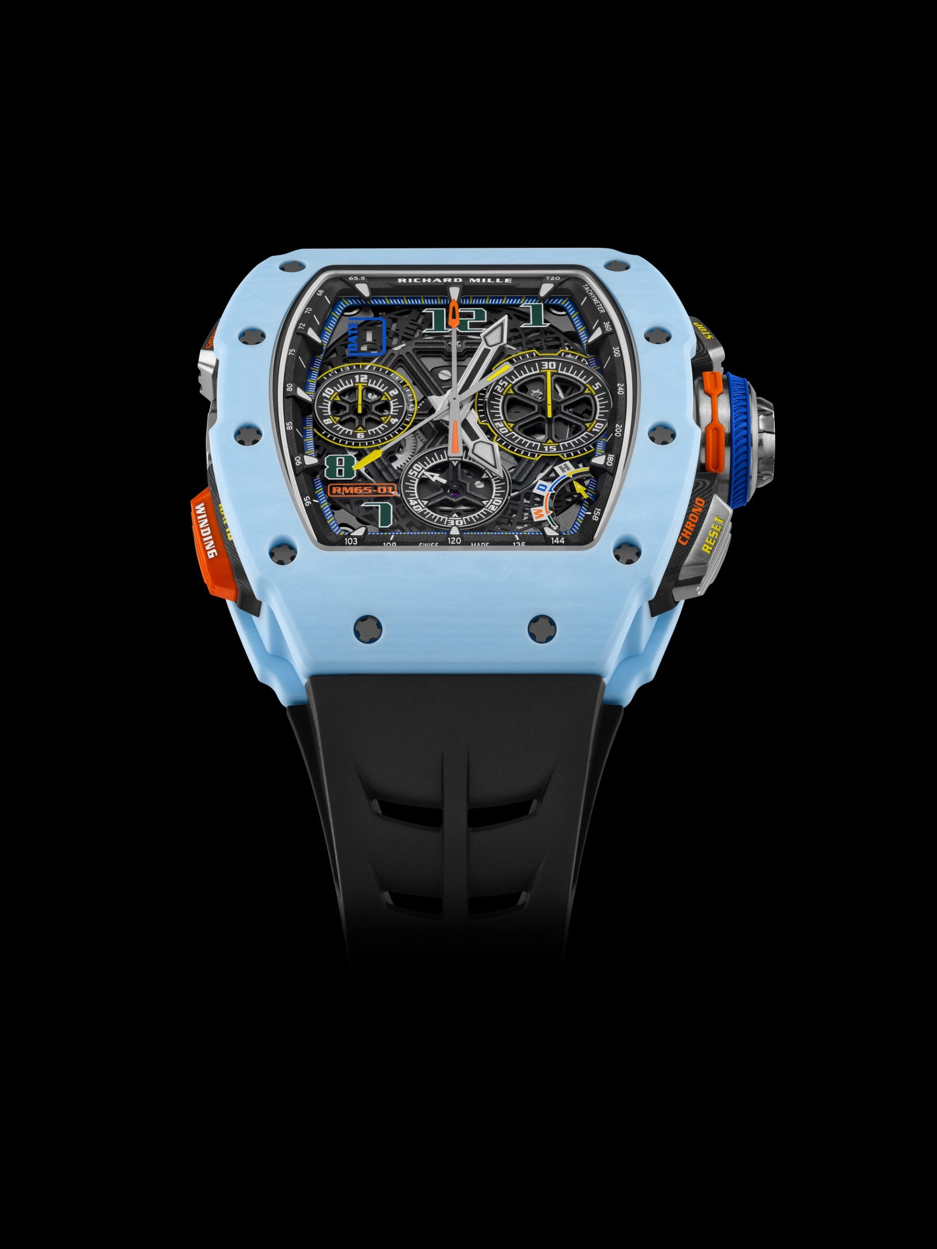 RM 65-01 Automatic Split-Seconds Chronograph Pastek Blue Quartz TPT® — view 4