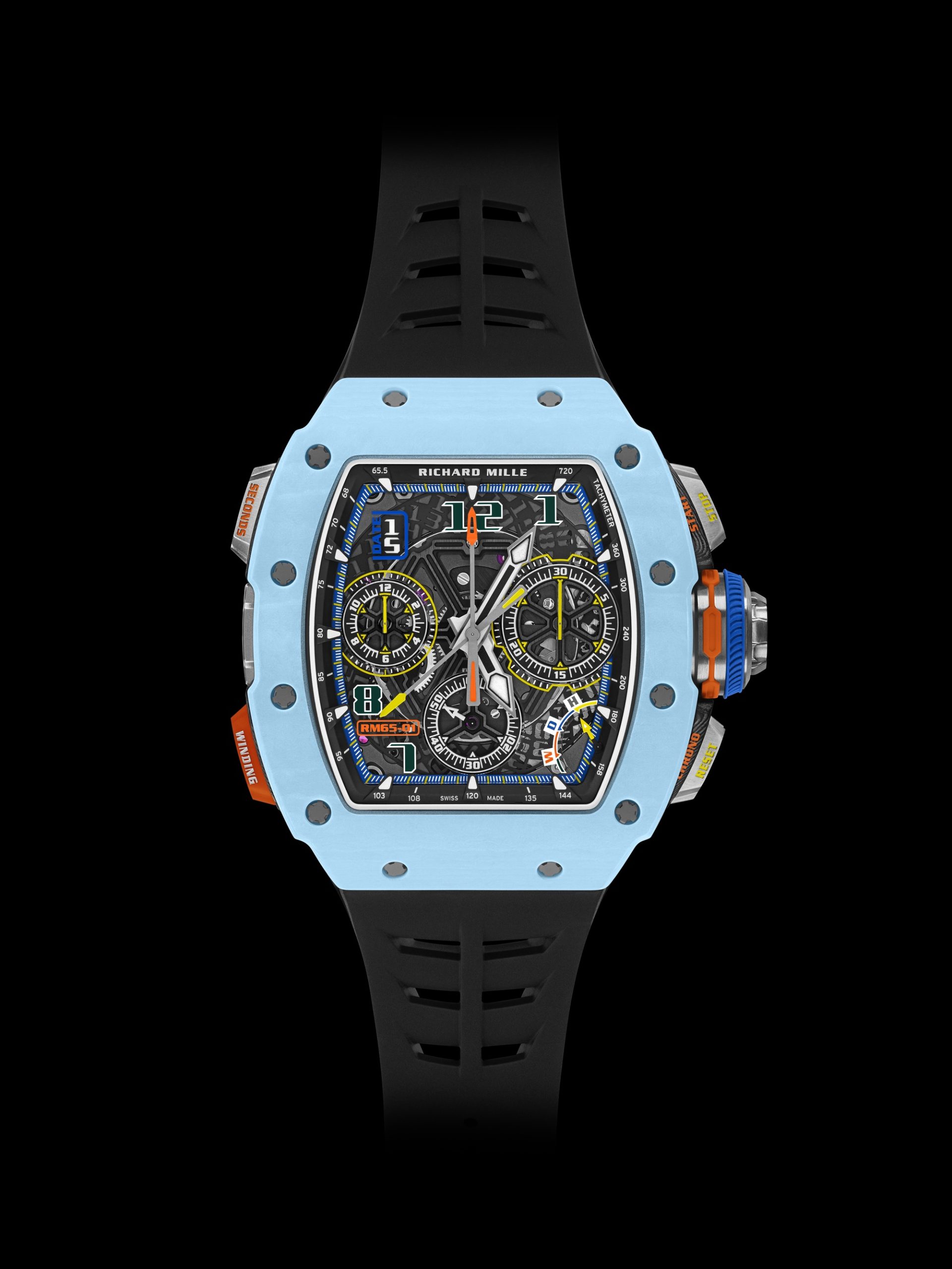 RM 65-01 Automatic Split-Seconds Chronograph Pastek Blue Quartz TPT® — view 6