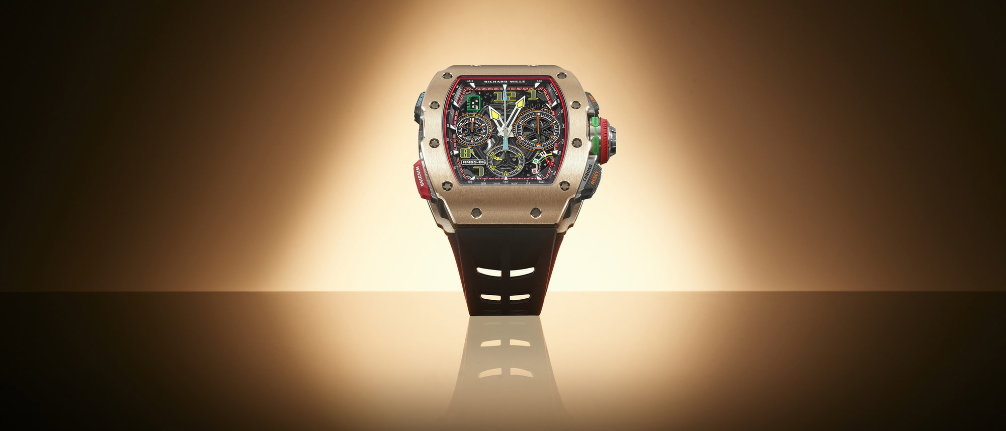 RM 65-01 Automatic Split-Seconds Chronograph Red Gold and Carbon TPT® — view 3