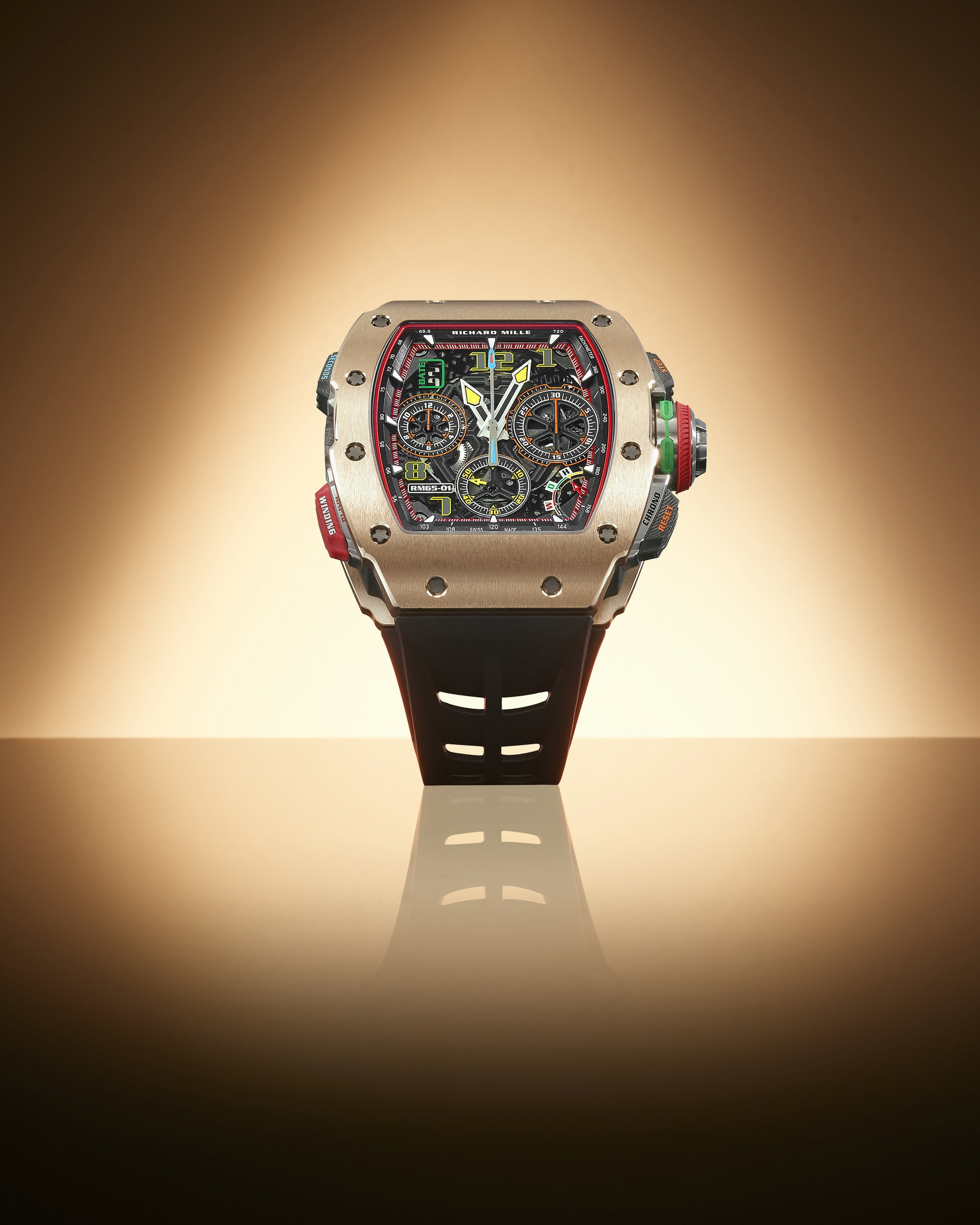 RM 65-01 Automatic Split-Seconds Chronograph Red Gold and Carbon TPT® — view 4
