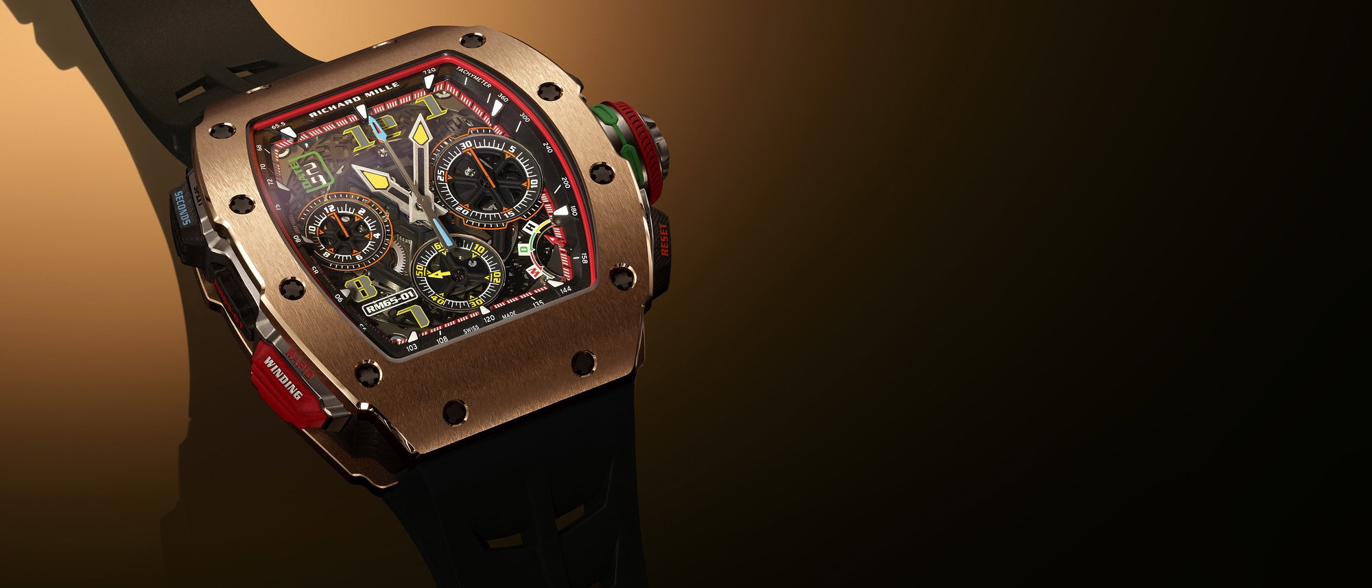 RM 65-01 Automatic Split-Seconds Chronograph Red Gold and Carbon TPT® — view 6