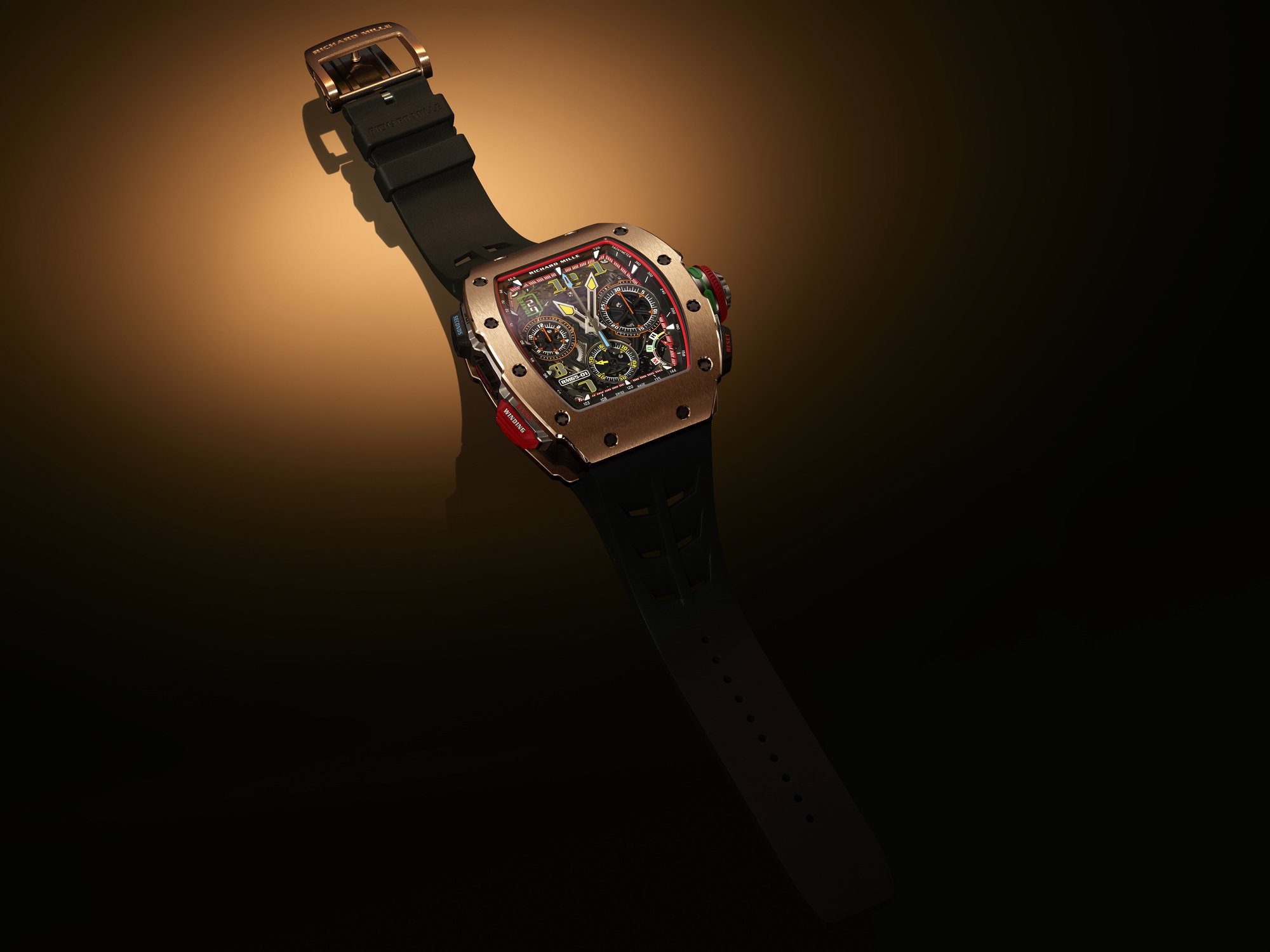 RM 65-01 Automatic Split-Seconds Chronograph Red Gold and Carbon TPT® — view 7