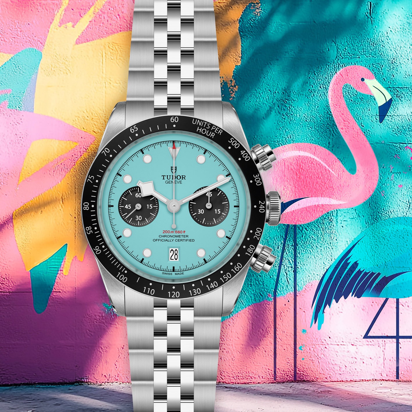 Black Bay Chrono „Flamingo Blue“ — view 2